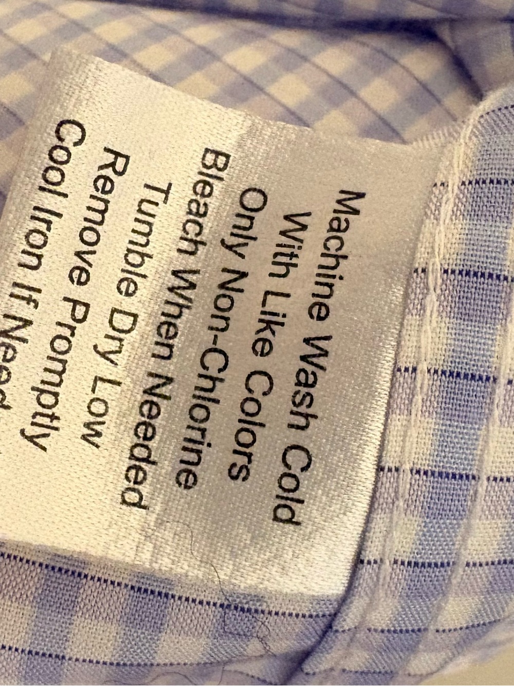 Jos. A. Bank Men’s Light Blue & Lavender Gingham Button Down Dress Shirt - Picture 3 of 5